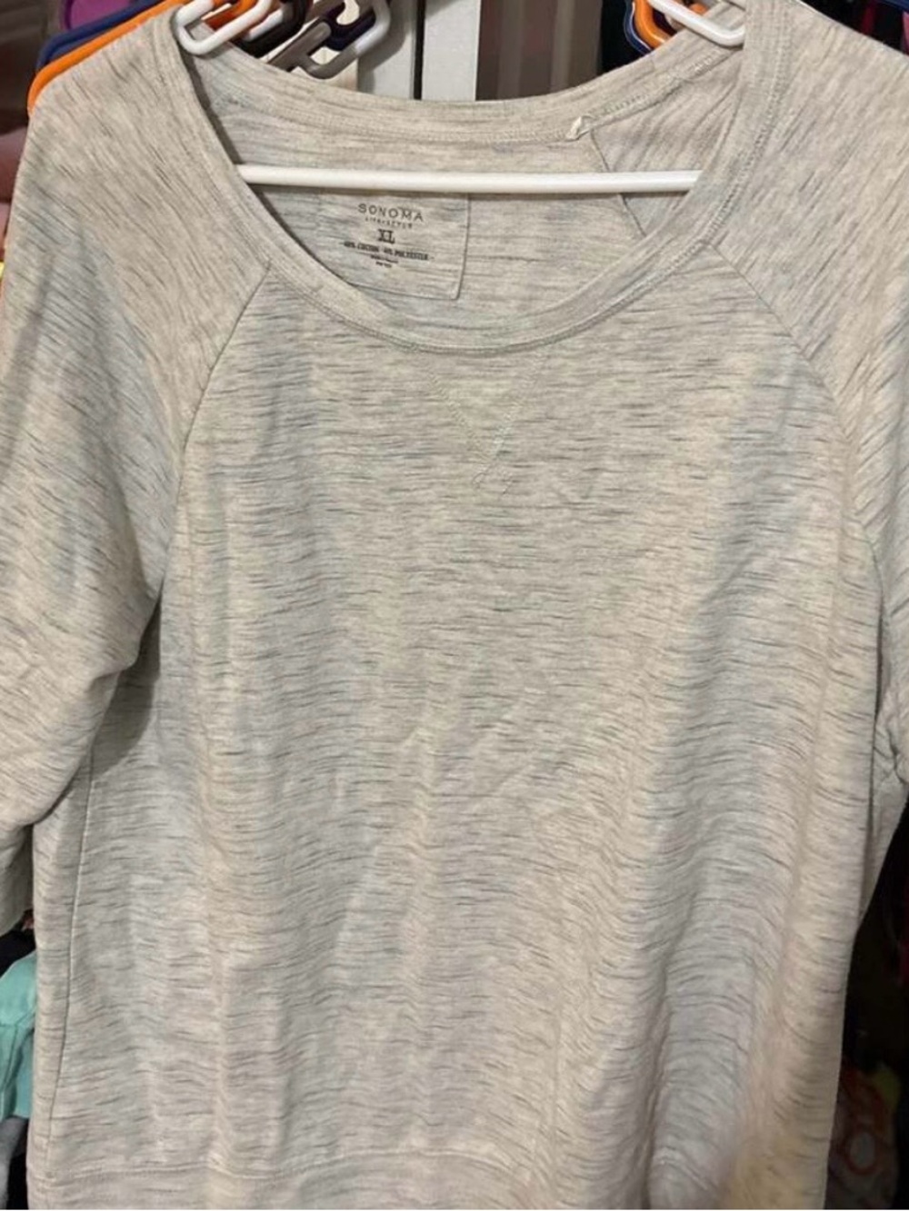 Sonoma Heather Light Gray Women's Crewneck Sweatshirt